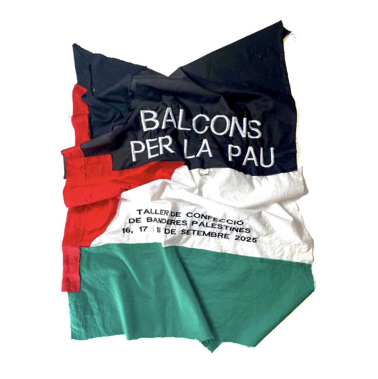 Campanya Balcons per Palestina · amb Balcons per la Pau · setembre 2025