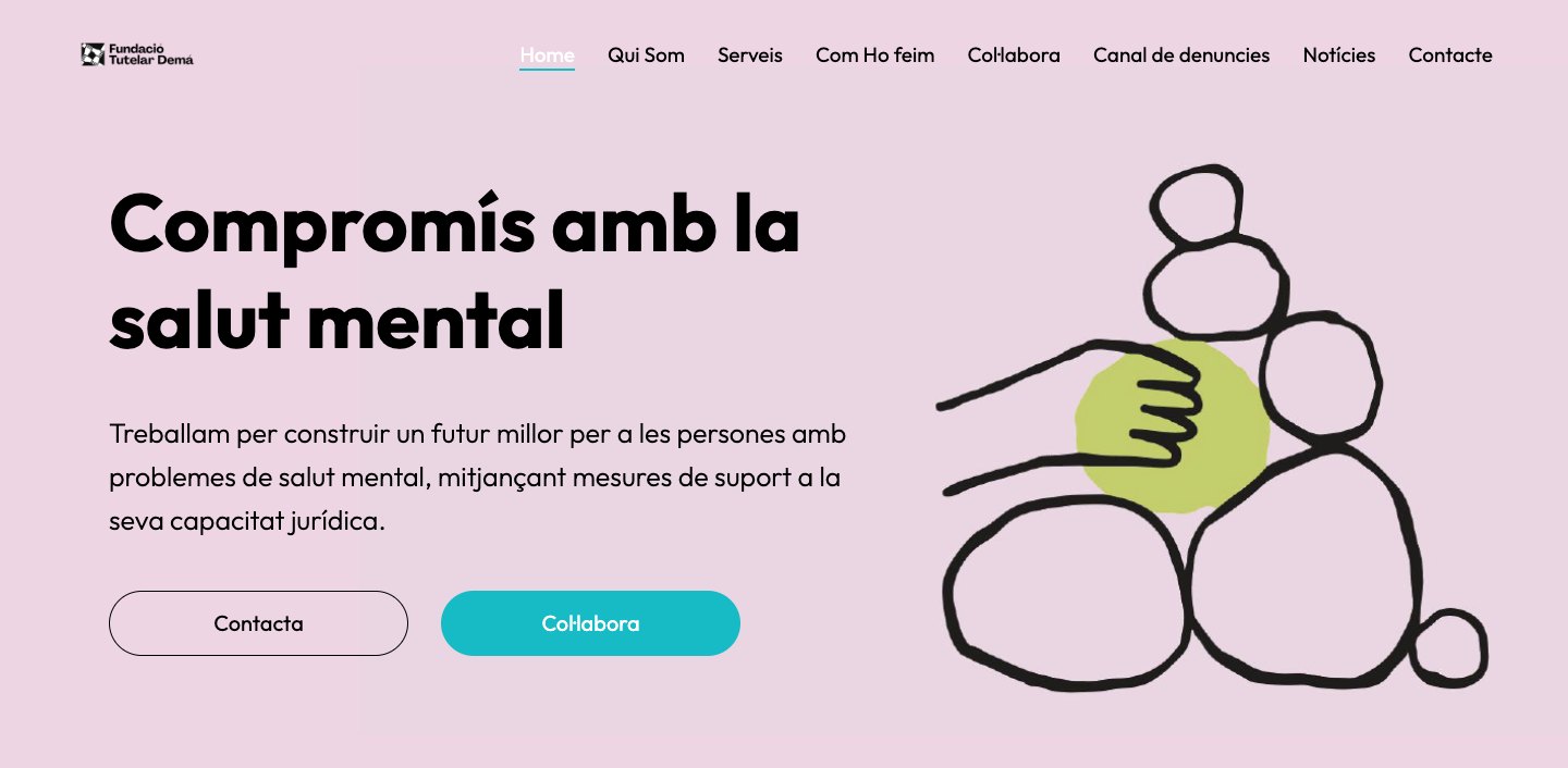 Web de la Fundació Tutelar Demà