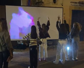 Projecció interactiva a la Nit de l’Art de Santanyí